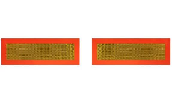 Set 2 plăcuțe reflectorizante MVM VEM001/S, 565 x 196 mm, cu suport autoadeziv pentru autovehicule