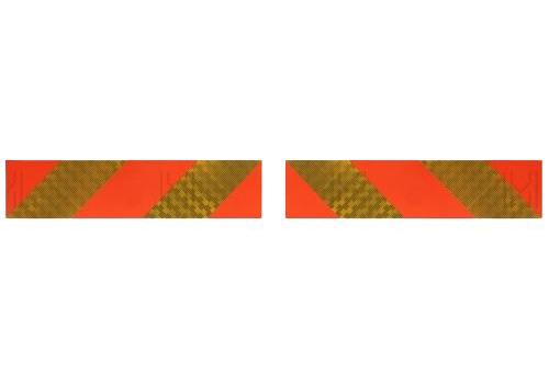 Set 2 plăcuțe reflectorizante MVM VEM004, 565 x 132 mm, cu cadru din aluminiu