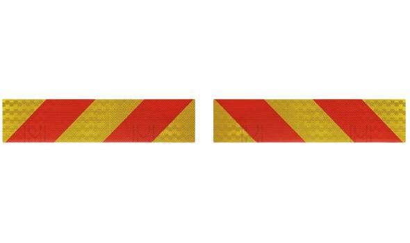 Set 2 plăcuțe reflectorizante MVM VEM008/I, 565 x 132 mm, suport din aluminiu