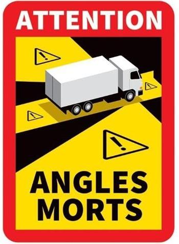 Plăcuță autoadezivă unghi mort MVM VEM250, dimensiuni 250 x 170 mm, pentru camioane