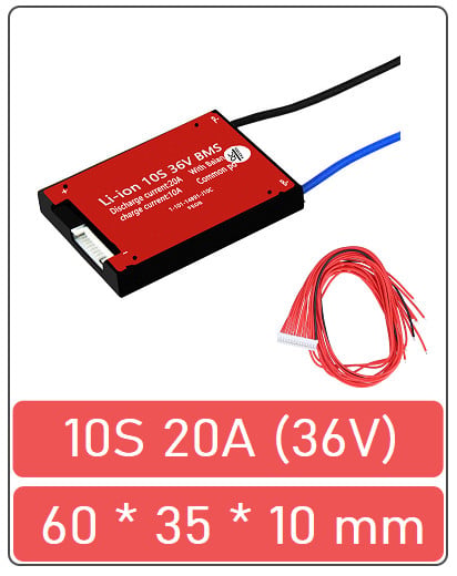 BMS pentru baterie Li-ion 10S 20A (36V)
