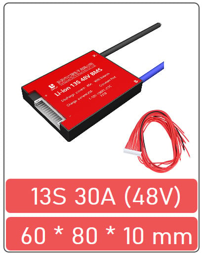 Baterie Li-ion 13S 30A (48V) BMS