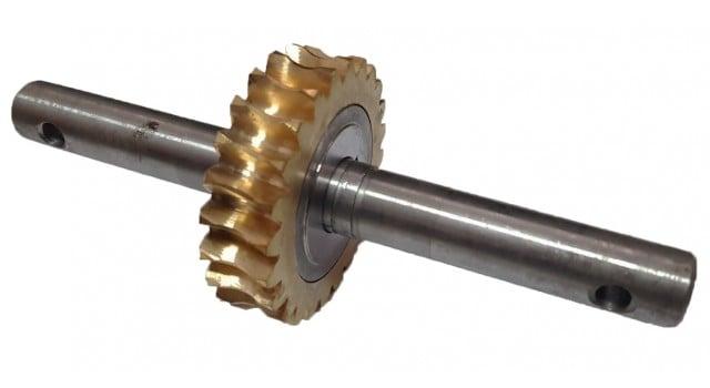 Pinion din bronz cu ax pentru motocultor/motosapă Ruris Sprint 650L, 650B