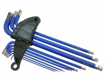Set de 9 Chei Imbus Hexagonale Tip L Garage Meister GM3629N - Dimensiuni: 1.5mm, 2mm, 2.5mm, 3mm, 4mm, 5mm, 6mm, 8mm, 10mm