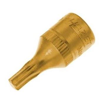 Cheie tubulară HAZET Torx T25, lungime 28 mm, prindere pătrată 1/4 inch, oțel crom-vanadiu