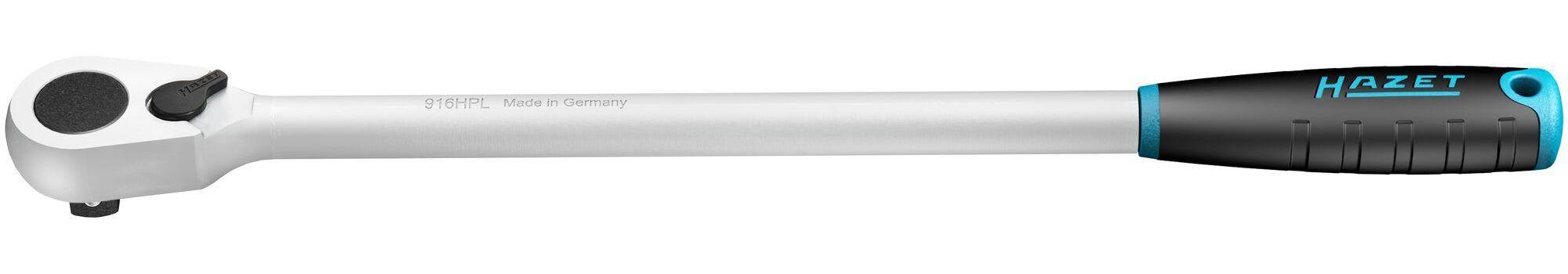 Cheie cu clichet HAZET HiPer, 1/2 inch, 415 mm, 1000 Nm, oțel crom-vanadiu