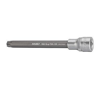 Cheie tubulară HAZET cu profil TORX T55, lungime 130 mm, model HZ992SLG-T55-130, diametru 43.5 mm