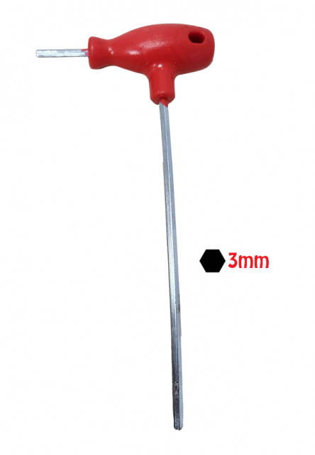 Cheie tip "T" hexagonală 3mm