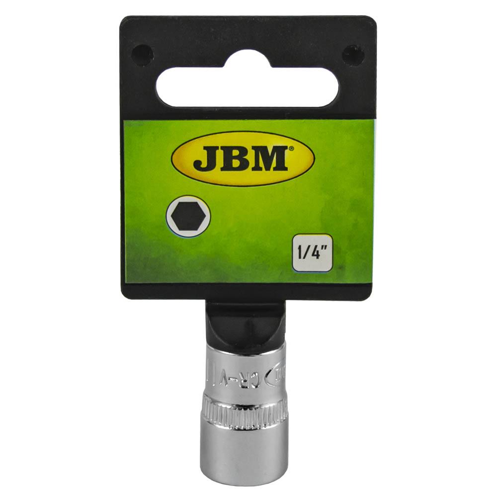 Tubulară Scurtă 6 Fete, 1/4", 8 mm, Cromată, JBM 13356