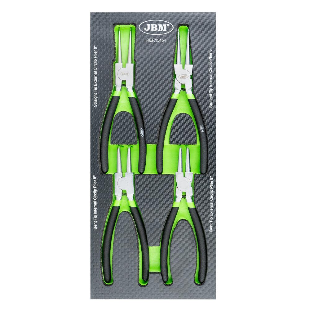 Set clești Seeger pentru inele de siguranță, 200 mm (8"), JBM 15454
