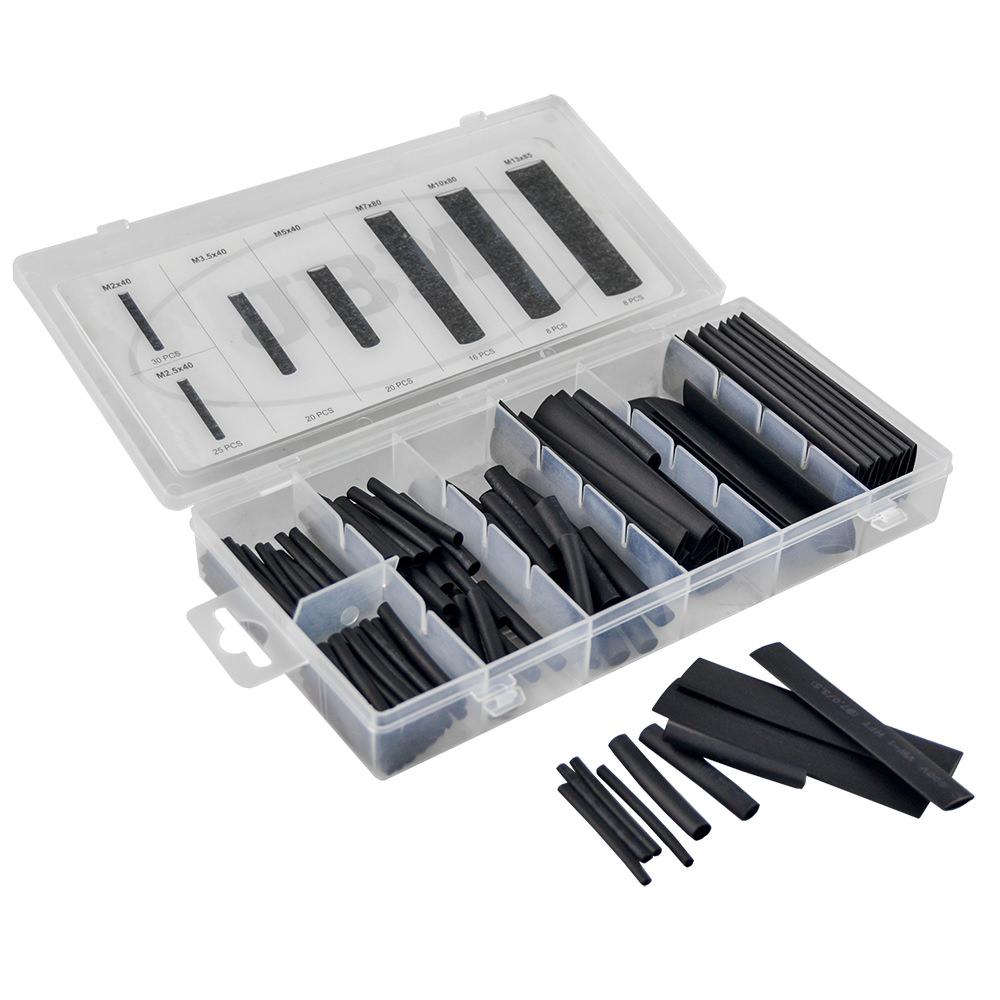 Set de 127 Manșoane Termoretractabile Negre, JBM 53374