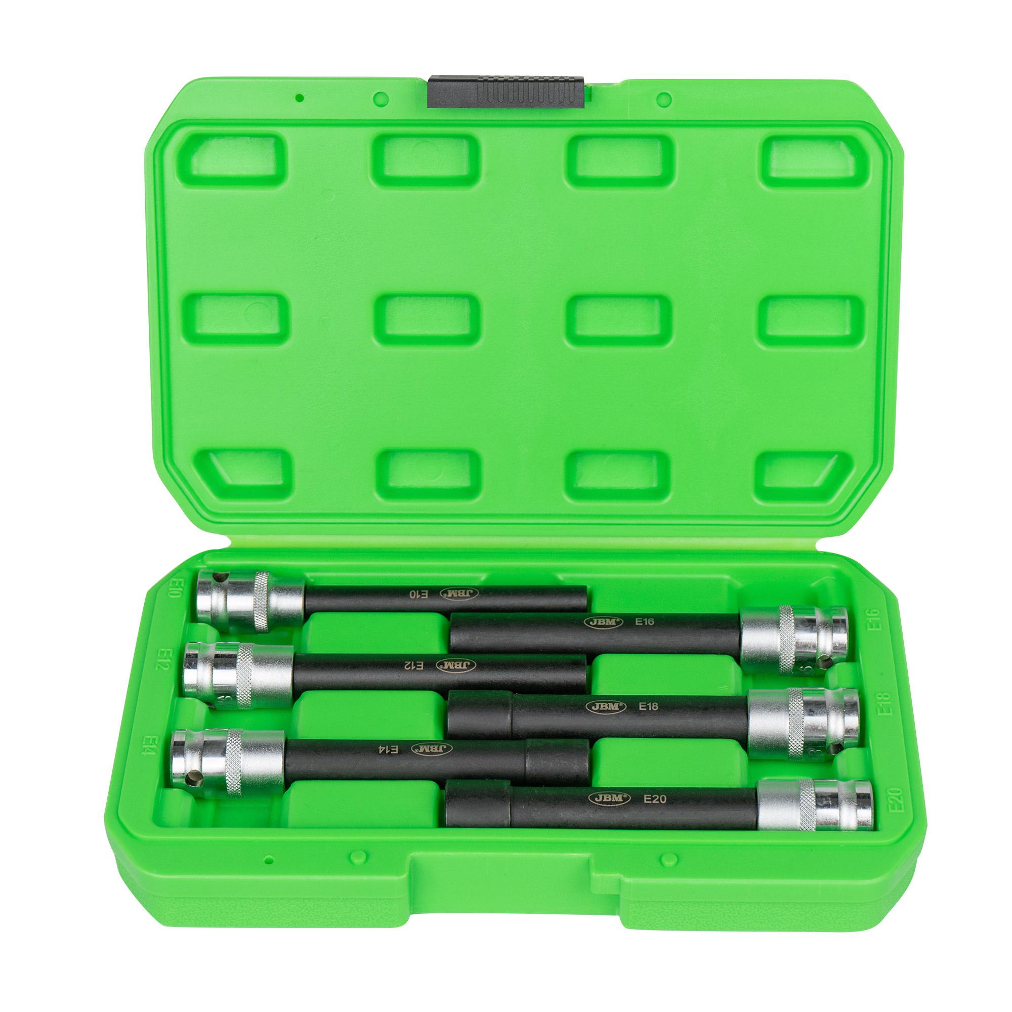Set de 6 Biți Torx Extra Lungi 1/2" Tip E - JBM 53915