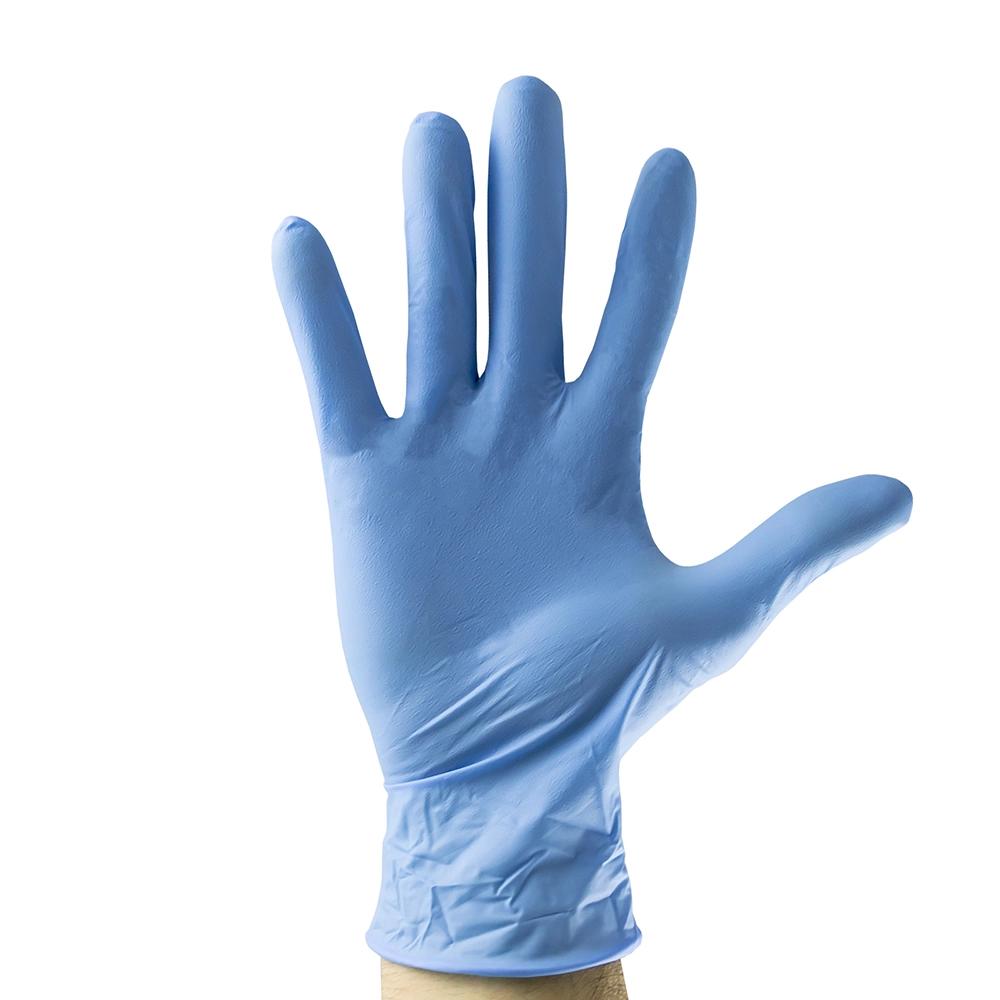 Set de 100 Mănuși de Protecție de Unică Folosință JBM 53986, Nitril, Mărime XL, Culoare Albastru