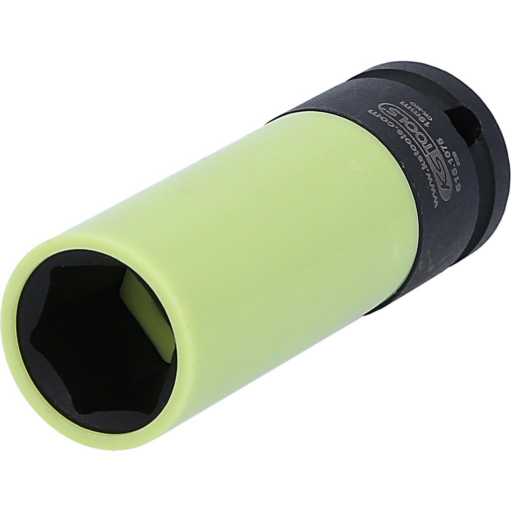 Cheie cu cap de clichet 1/2", robustă, pentru jante din aluminiu, lungime 19 mm