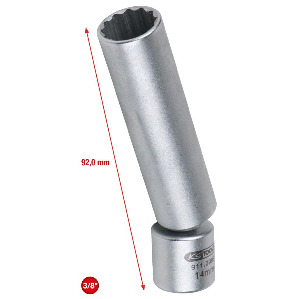Cheie tubulară articulată pentru bujii, 3/8", 14mm, compatibilă cu BMW