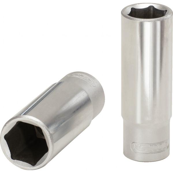 Cap cheie tubulară KS TOOLS 917.1428, pătrat de antrenare 1/4 inch, deschidere de 8 mm, lungime de 50 mm, oțel crom-vanadiu