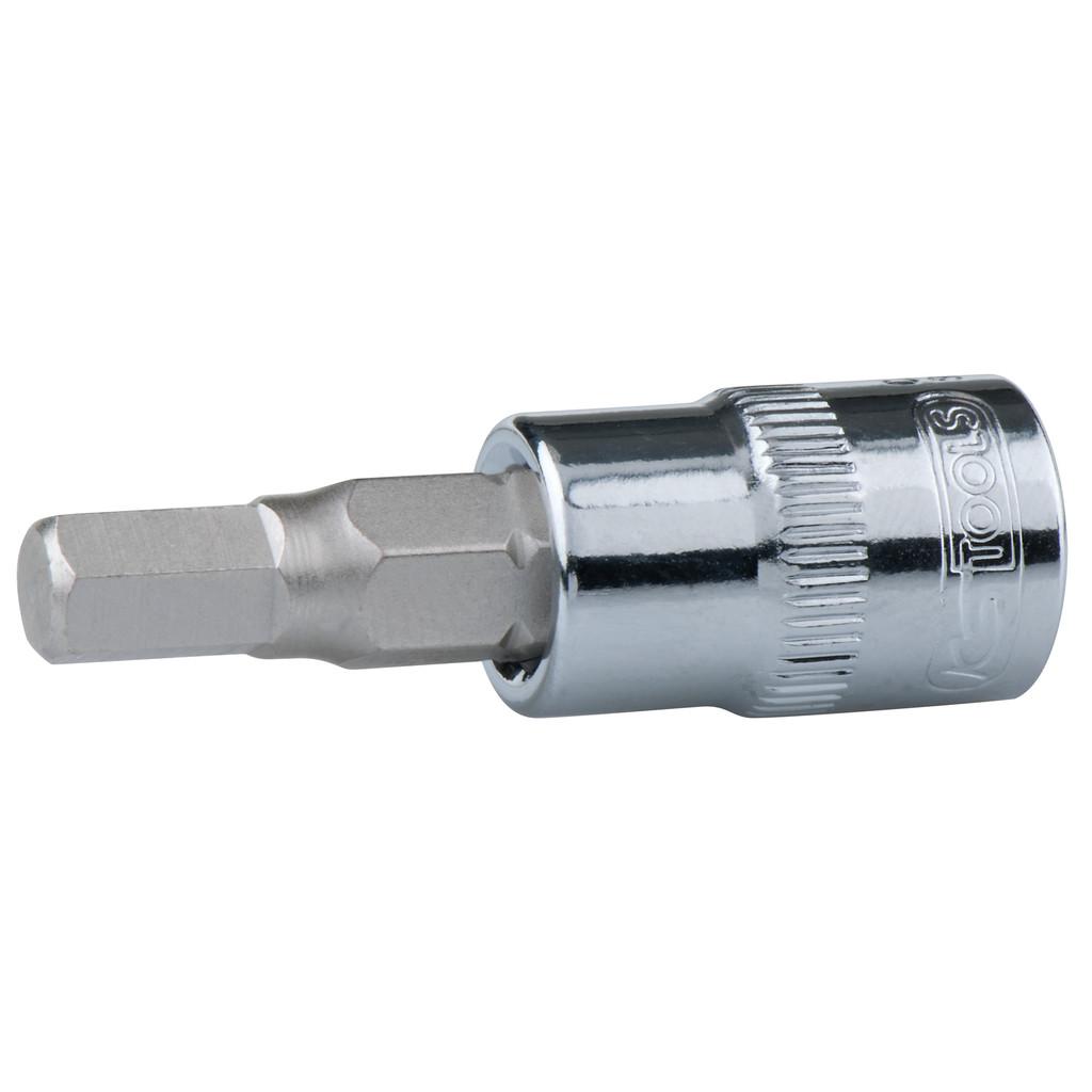 Cap de clichet 1/4" cu bit hexagonal de 6 mm, finisaj cromat