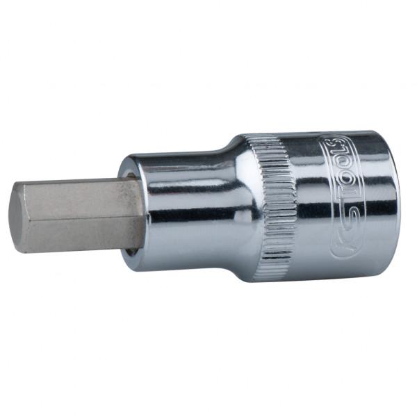 Cap cheie tubulară KS TOOLS 918.1606, pătrat de antrenare 1/2 inch, profil hexagonal de 6 mm, lungime 55 mm, oțel crom-vanadiu
