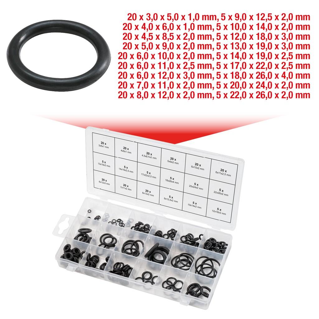 Set de 225 O-Ringuri cu Diametru Interior între 3 și 22 mm