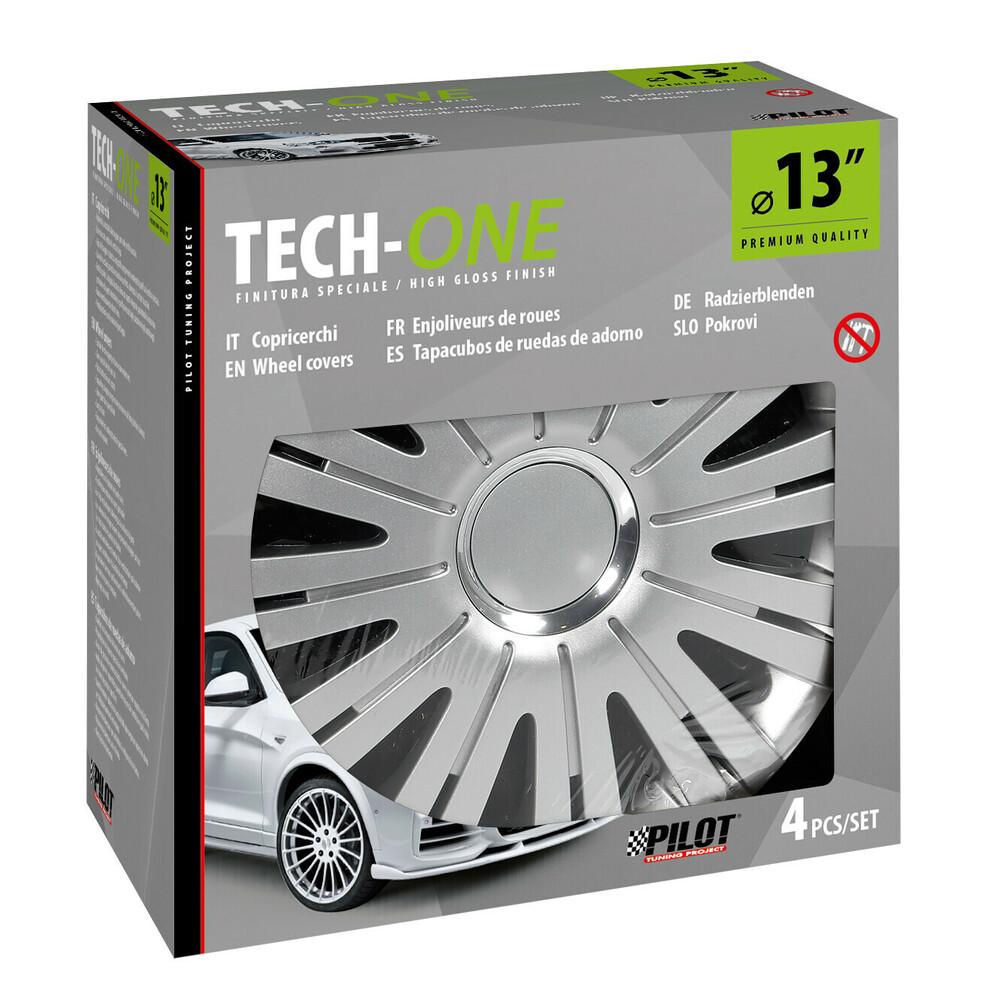 Set 4 Capace Roți 13" Active RC Silver, ABS, Model Lampa LAM31555