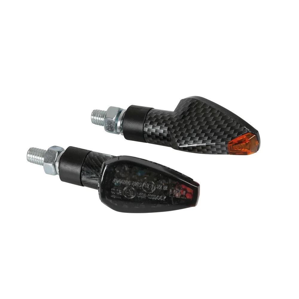 Set de 2 Semnalizatoare Moto LAMPA Tuareg LAM90099 cu Lumină Transparentă și Cabluri cu Conectori pentru Fixare Rapidă