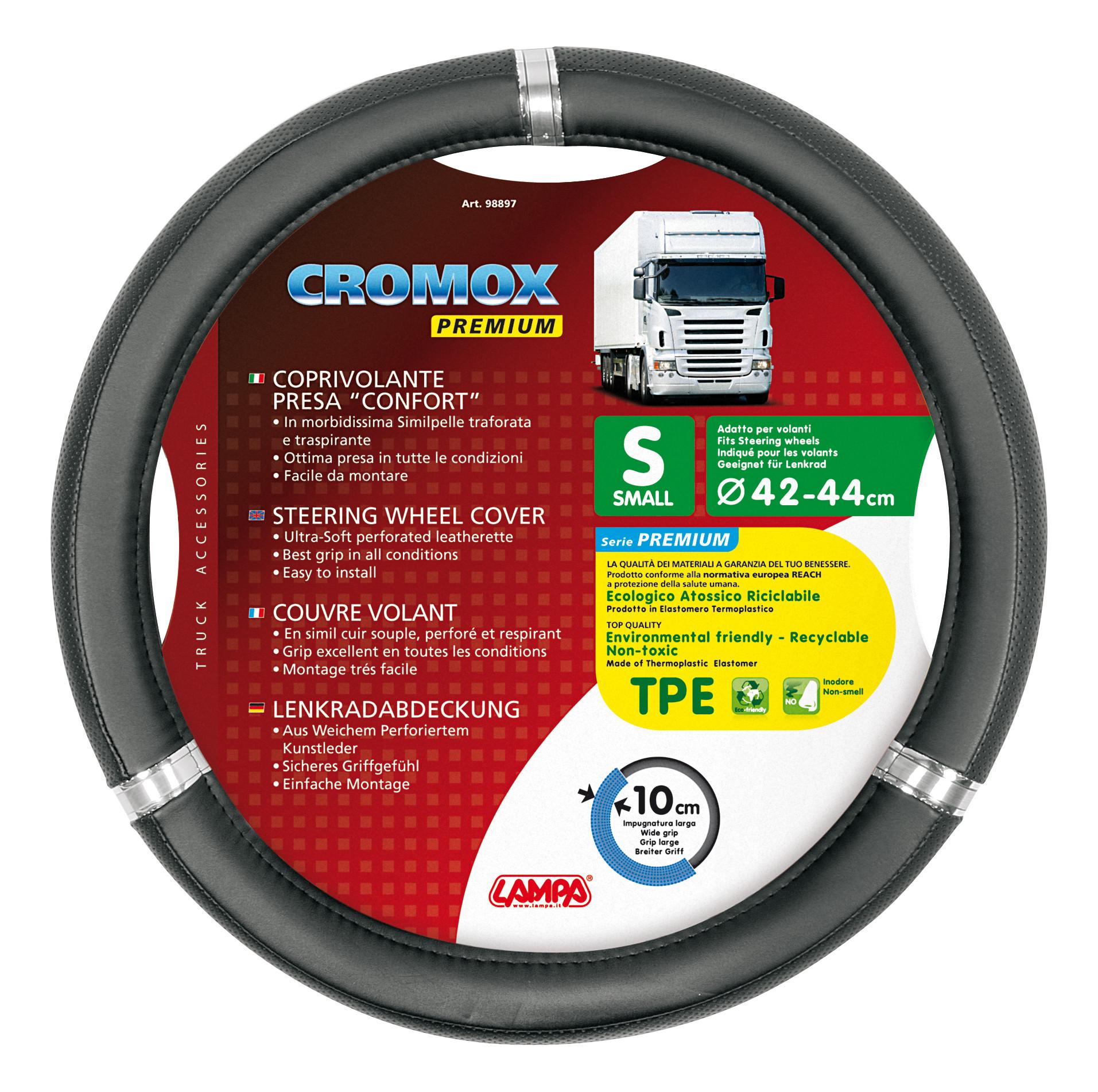 Husă Volan Premium "CROMOX" pentru Diametre de 42-44 cm, Model LAMPA LAM98897
