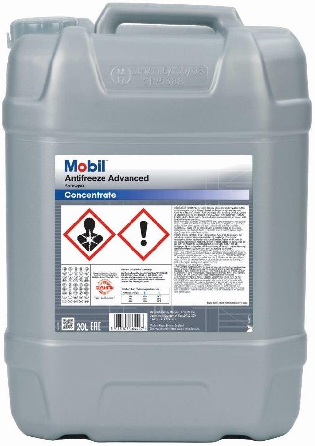 Antigel Mobil Antifreeze Advanced G12 - Roșu/Roz, 20 Litri