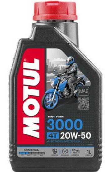 Ulei de motor pentru motociclete MOTUL 3000 20W50 4T - 1 Litru