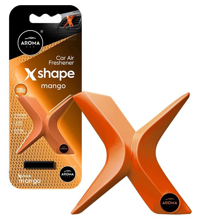 Odorizant auto solid MTM Aroma Car X Shape, 8g, Mango, Cod 10899
