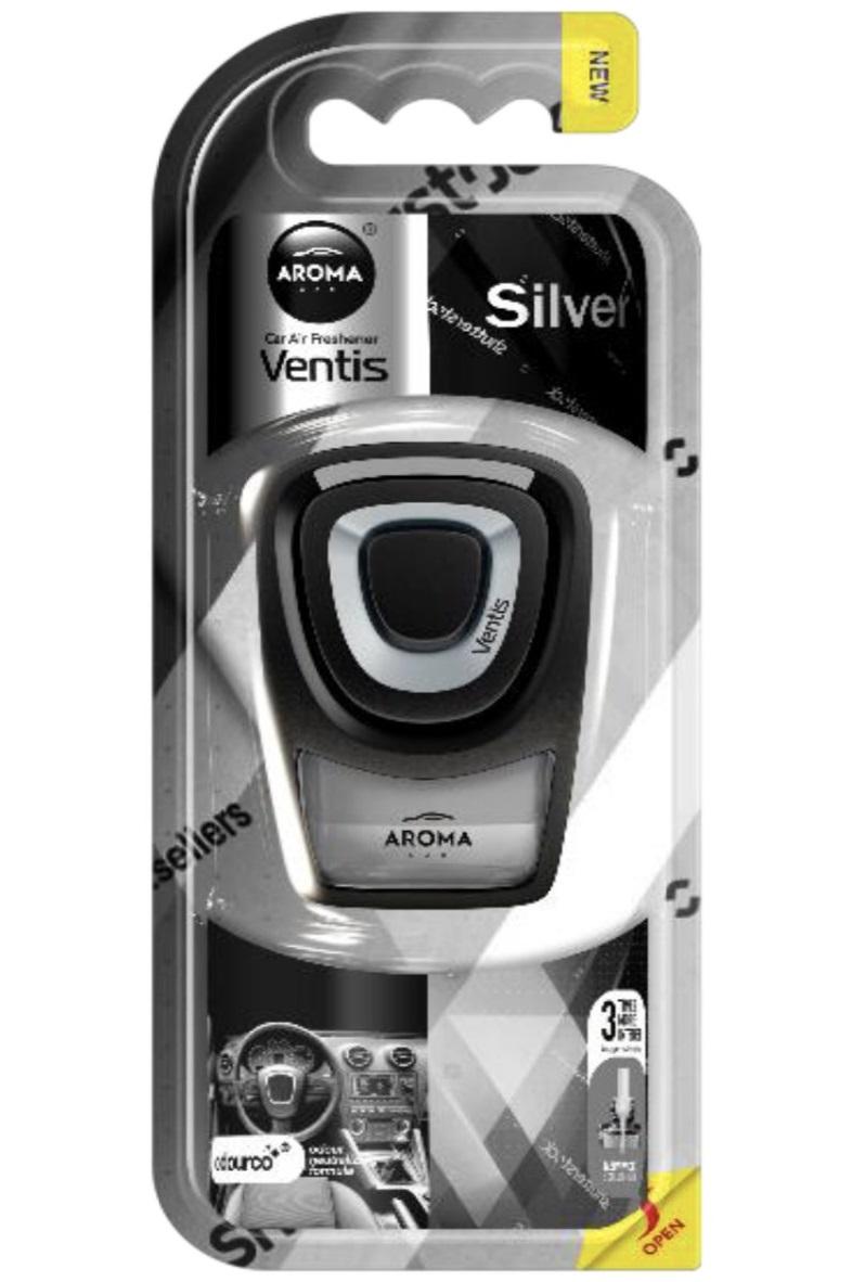 Odorizant Auto MTM Aroma Car Ventis 83382 pentru Ventilație, Parfum Silver