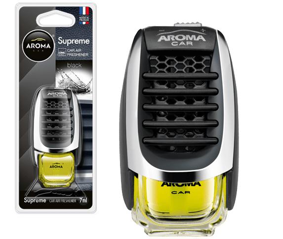 Odorizant Auto MTM Aroma Car Supreme Slim, 8 ml, Parfum Black