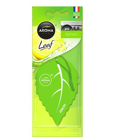 Odorizant auto tip brăduț MTM Aroma Car, Leaf, aromă de lămâie, cod MTM92086