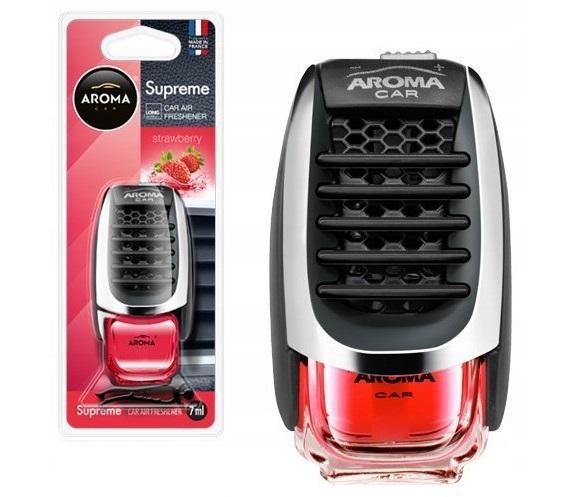Odorizant Auto MTM Aroma Car Supreme Slim, 8 ml, Parfum Căpșuni (Cod: 92139)