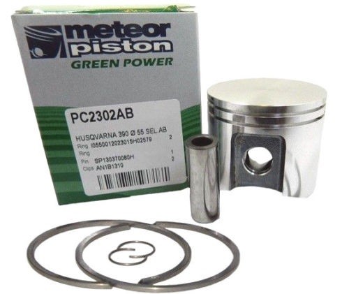 Piston complet pentru drujbă Husqvarna 390 Meteor Ø 55mm