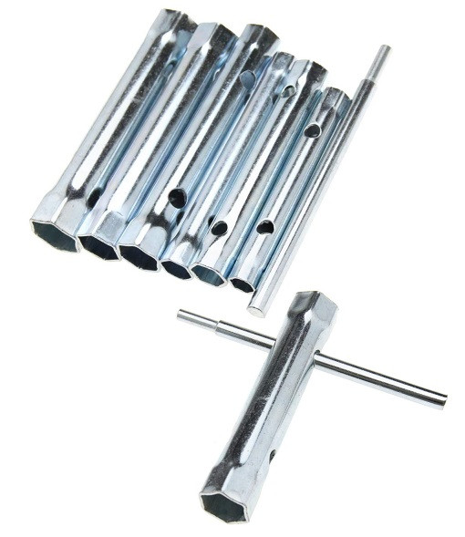 Set de 6 chei tubulare, dimensiuni între 8mm și 17mm