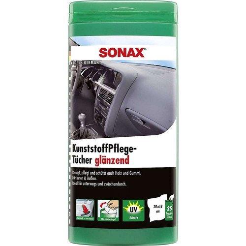 Șervețele Umede Sonax pentru Curățarea Plasticului, 25 Bucăți, Cod SO412100