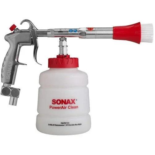 Pistol Pneumatic Profesional SONAX PowerAir Clean pentru Curățarea Interiorului Auto, 1000 ml, cu Duza și Perie