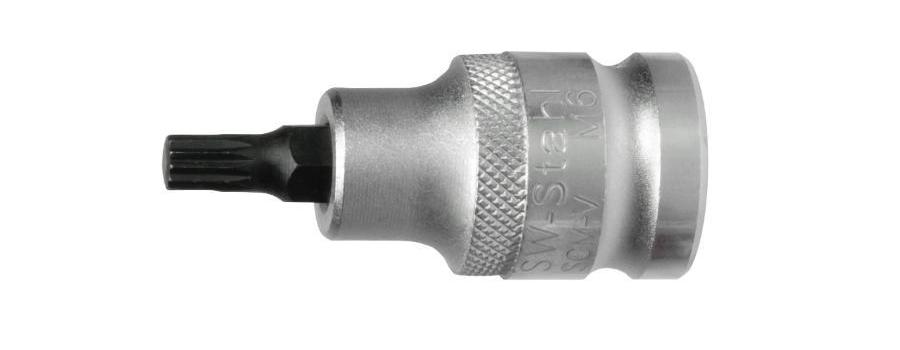 Cap Cheie Tubulară SW-Stahl SW05304SB, Profil Spline M10, Lungime 53 mm, Antrenor Pătrat 1/2 Inch, Oțel Crom-Vanadiu