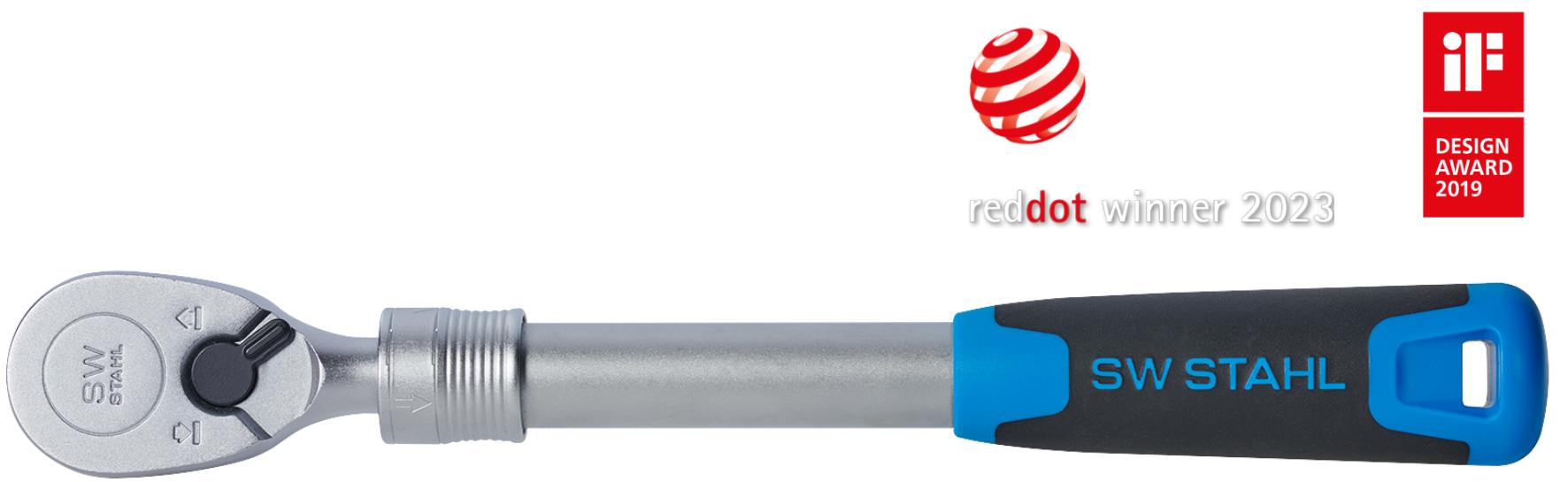 Clichet reversibil 1/2" cu cuplu de 1.075 Nm și extensie telescopică