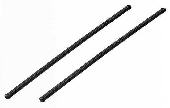 Set 2 bare transversale Thule Square Bar EVO 118 712200 din oțel, profil pătrat, înveliș din plastic, negru, lungime 118 cm, capacitate maximă de încărcare 100 kg